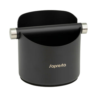 Sopresta Knock Box i Svart Rostfritt Stål