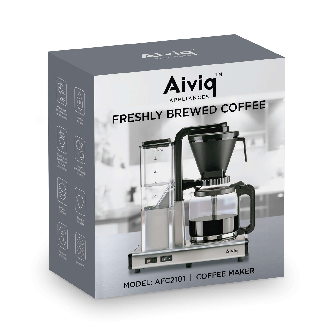 Aiviq Design Aromatico Automatisk Kaffebryggare Afc-2101 - Stål
