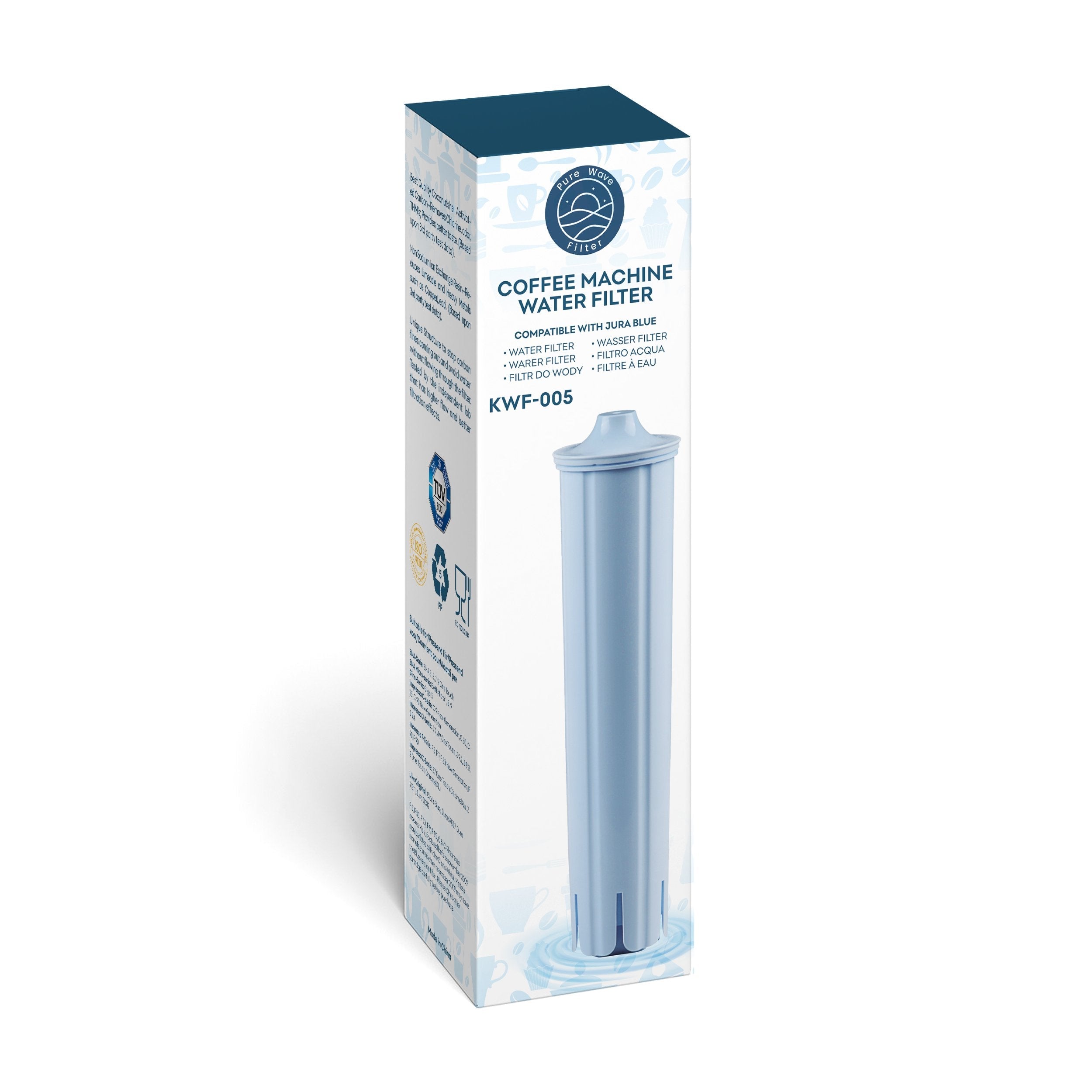 Wessper Waterfilter Vervanging voor Koffiemachines 8 Stuks, Waterfilters voor Volautomatische Koffiemachines, Compatibel met Blue Systemen, GIGA ENA ENA Micro IMPRESSA Serie